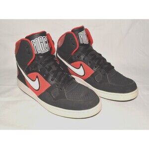 Nike Son of Force Mid Bred 616281-018 Mens 9.5 Black Red White High Top Sneakers
